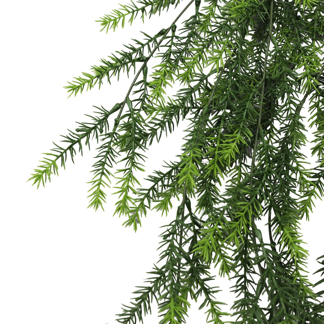 Artificial Hanging Cedar Vine Garland Bushes UV Resistant & Fire Rated | 7.8in x 30in (20cm x 76cm Each)