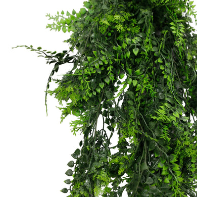 Artificial Hanging Mediterranean Fern Vine – UV Resistant & Fire Rated (8.6in x 30in | 22cm x 76cm)
