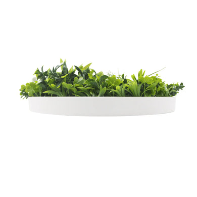 Artificial Green Wall Disc 30" White Frame