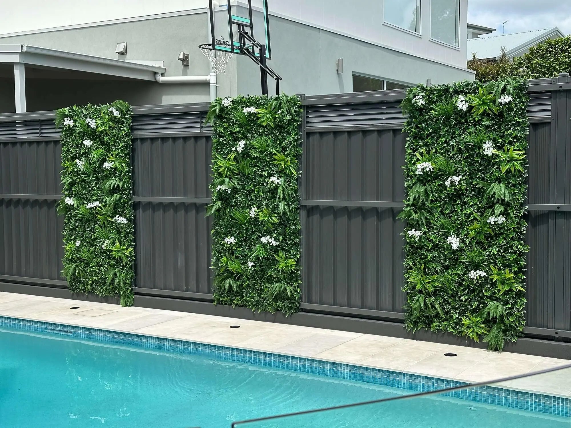 Flowering Faux Green Wall Panel Living Wall Screen
