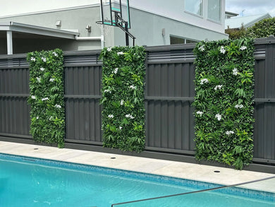Flowering Faux Green Wall Panel Living Wall Screen