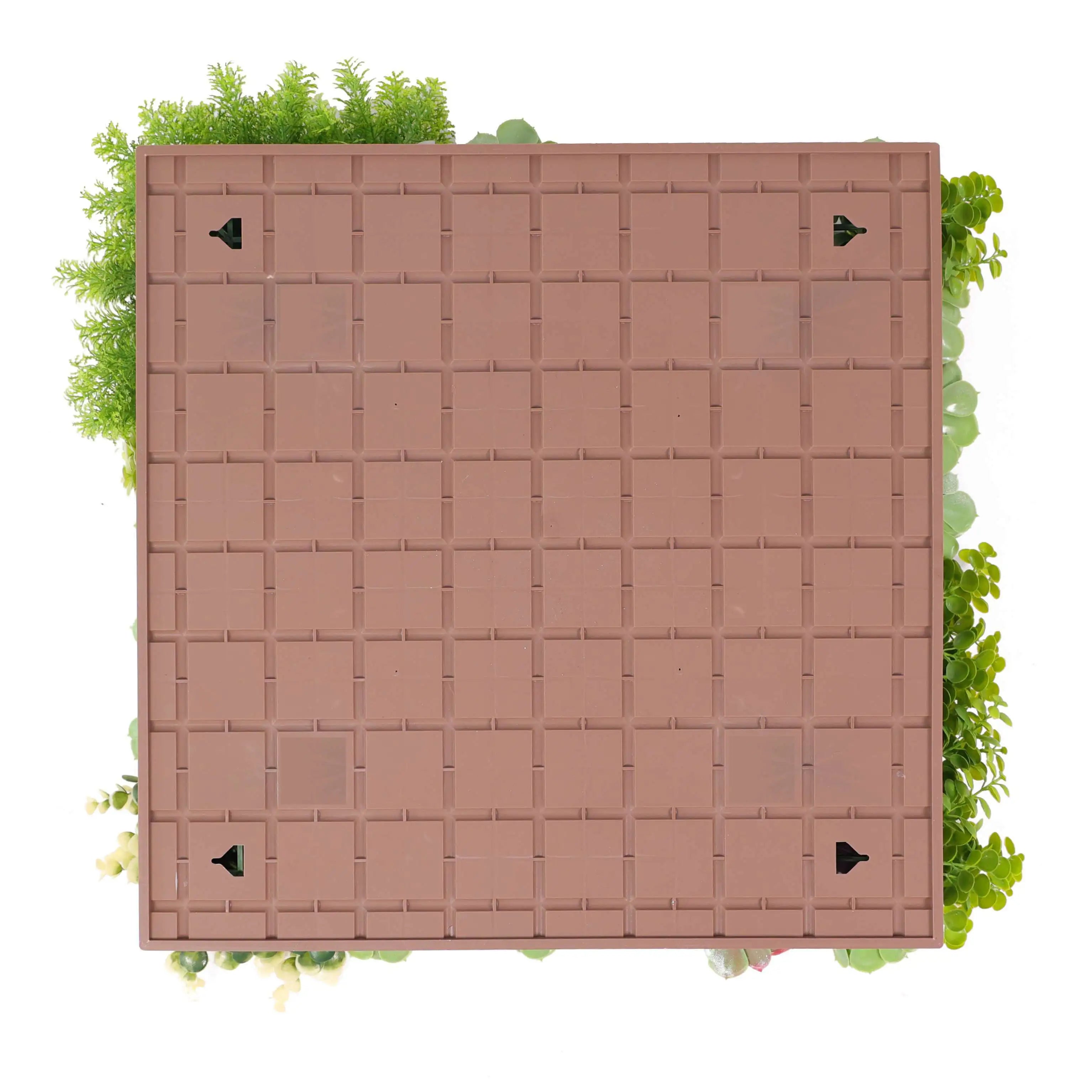 Artificial Moss and Succulent Hanging Wall Art Frame 20" Square UV Resistant (Outdoor Proof)