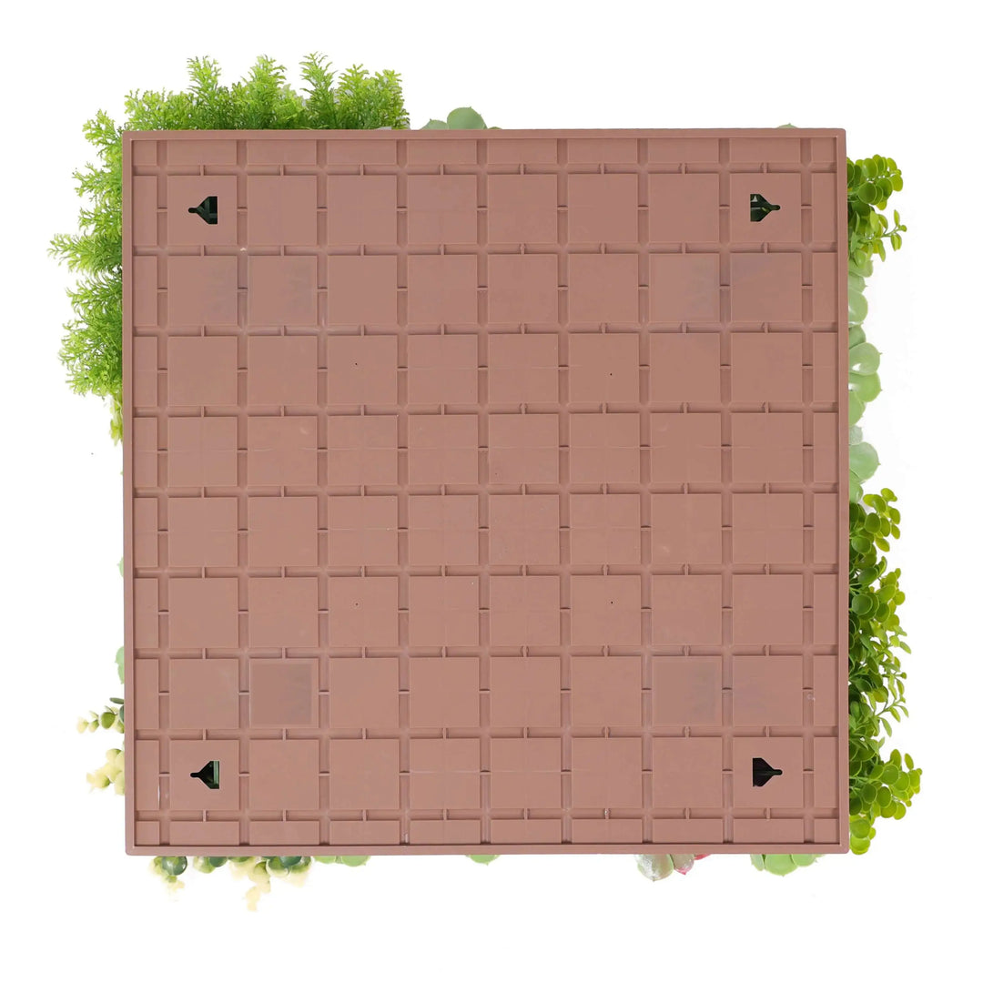 Artificial Moss and Succulent Hanging Wall Art Frame 20" Square UV Resistant (Outdoor Proof)