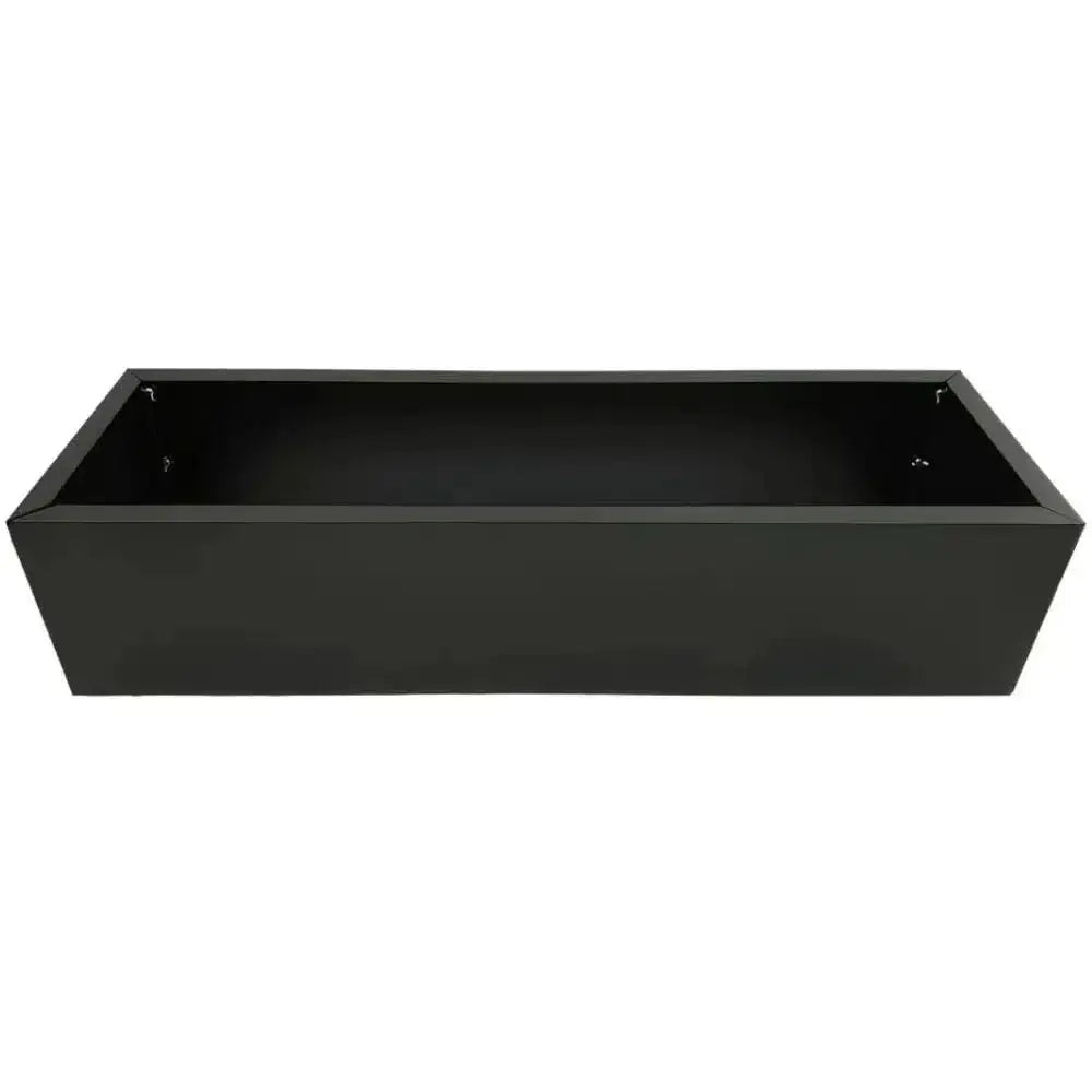 Black Metal Planter Medium (Open Base for Artificial Hedges)