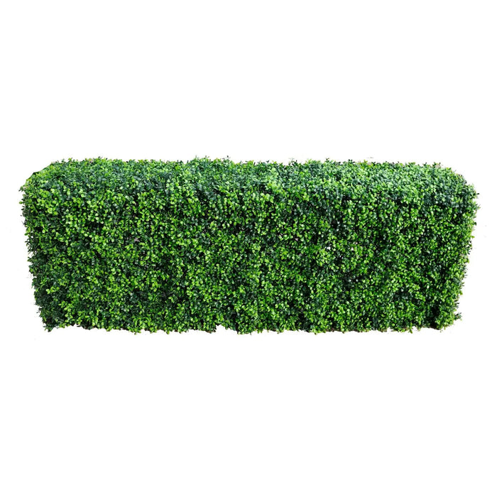 Premium Bright Long-leaf Artificial Boxwood Hedge 40"L x 20"H Commercial Grade UV Resistant