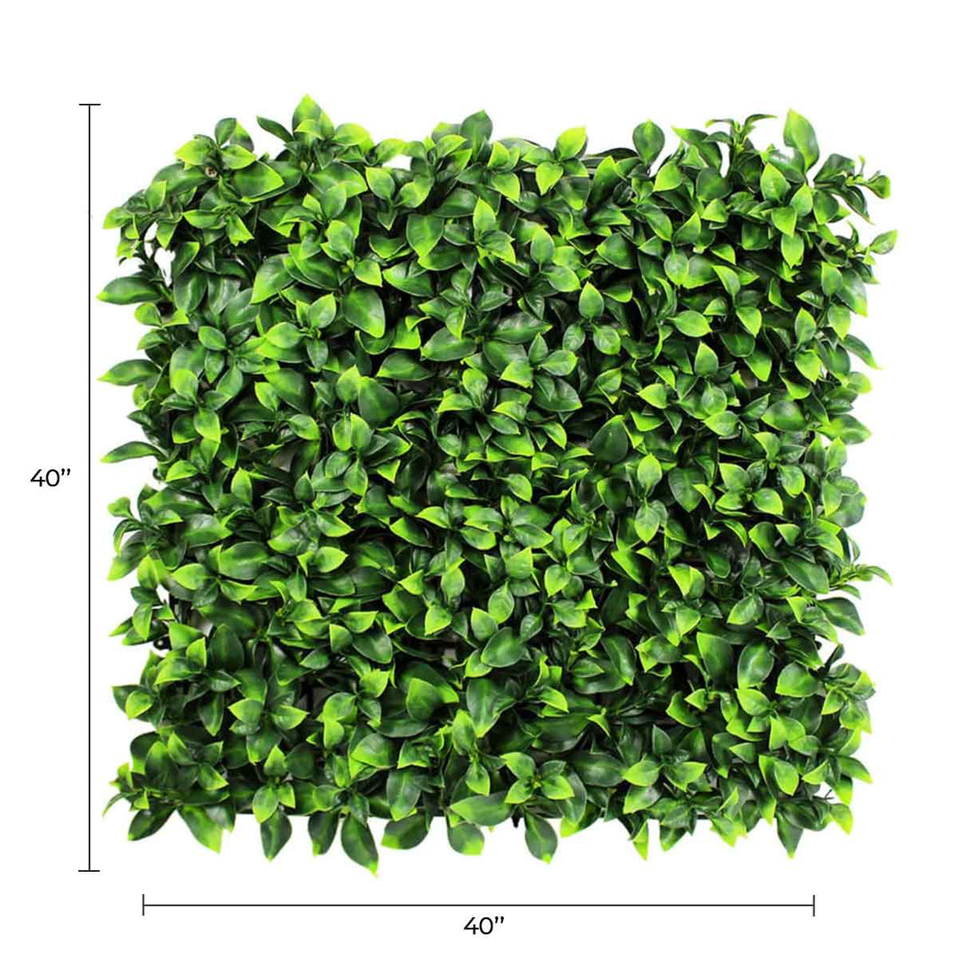 An artificial Jasmine green wall planter, offering instant beauty with its lush green leaves.