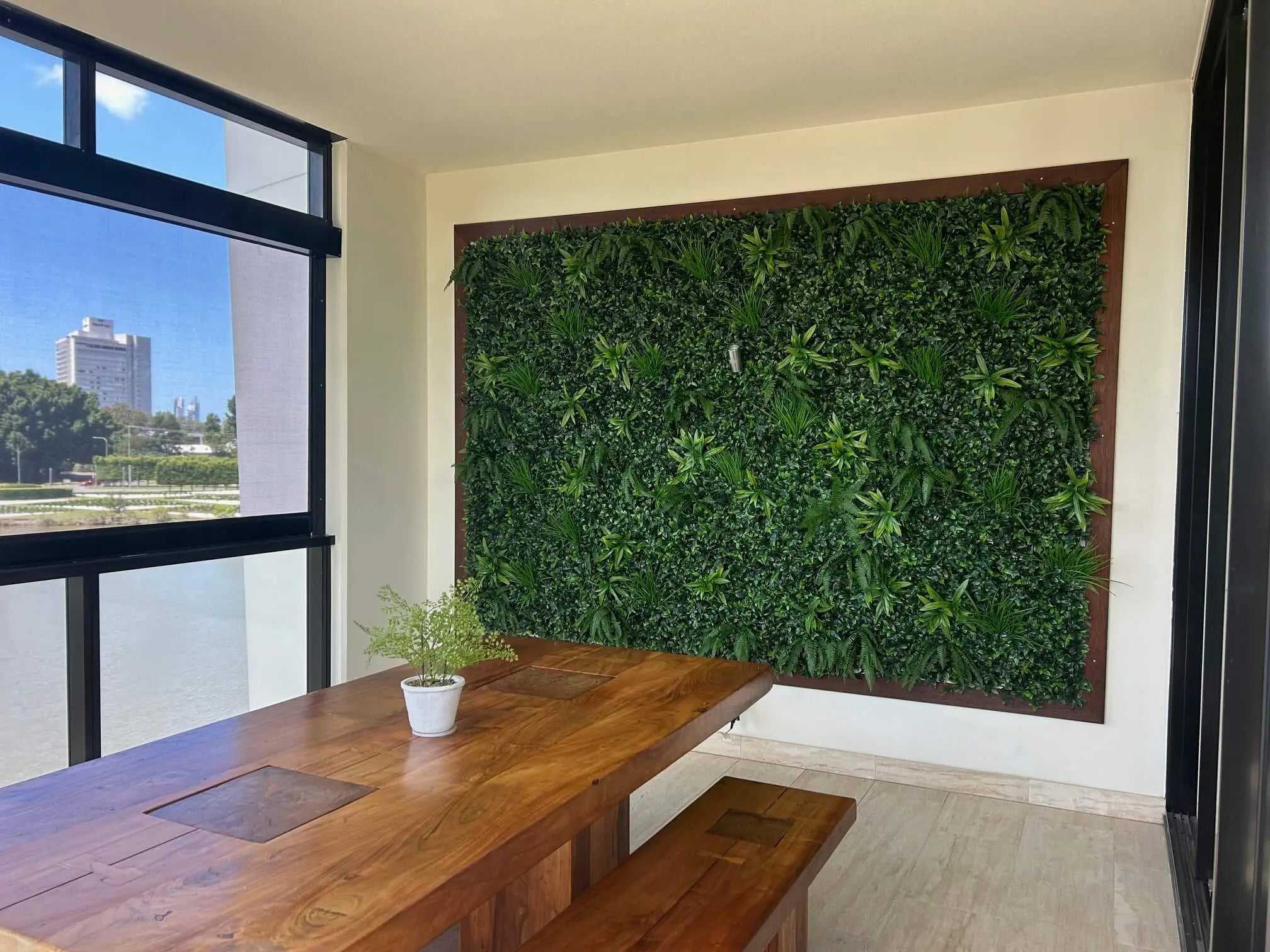 Luxury Green Tropics Artificial Living Wall / Green Wall 40" x 40" 11SQ FT Commercial Grade UV Resistant