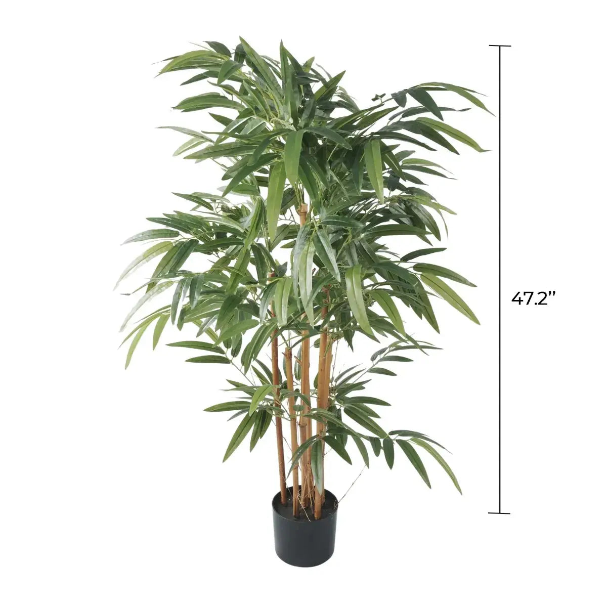 Premium Potted Artificial Bamboo with Natural Trunk 47.2in