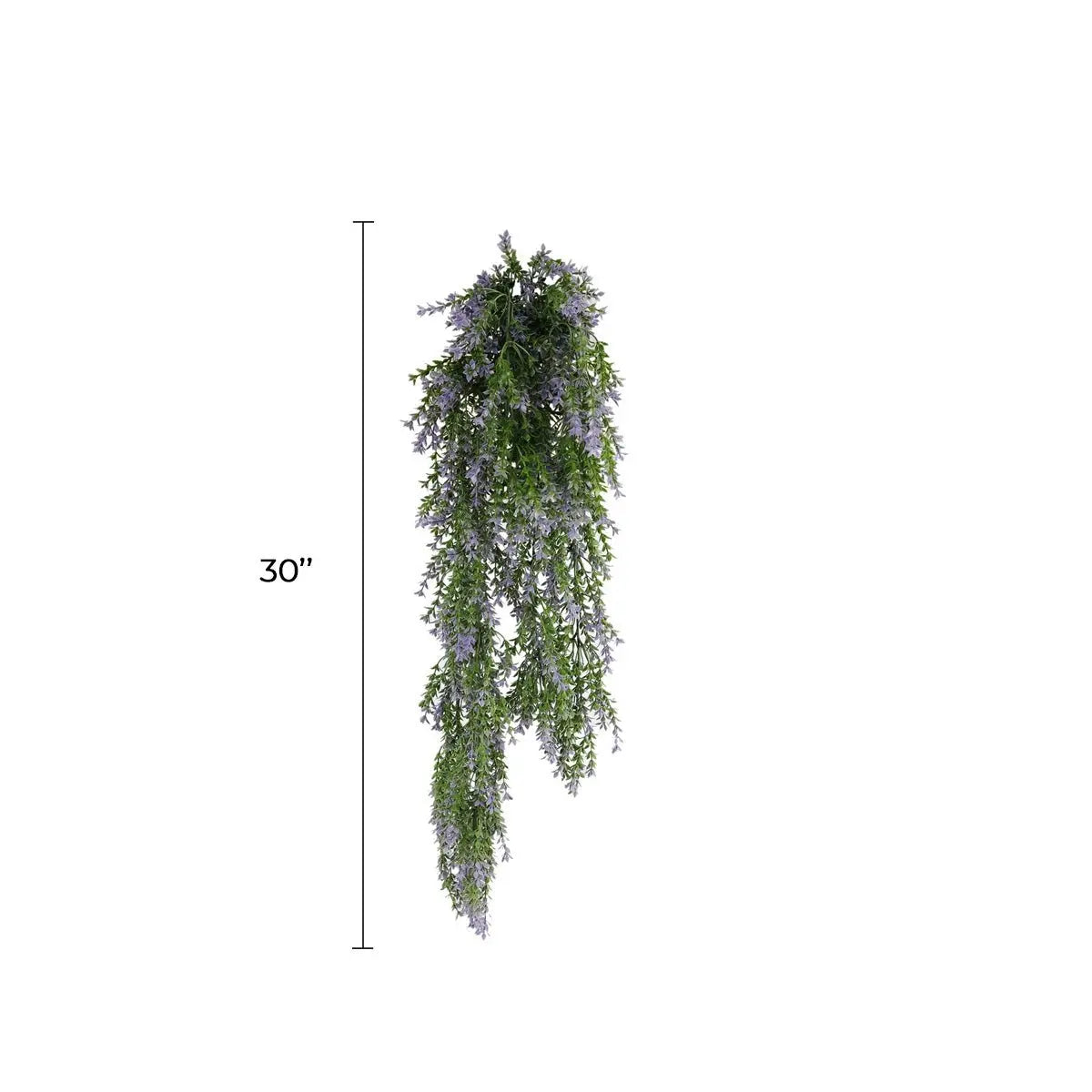 Artificial Hanging Purple & Green Willow Leaf Garland Bushes UV Resistant & Fire Rated | 7.8in x 30in (20cm x 76cm Each)