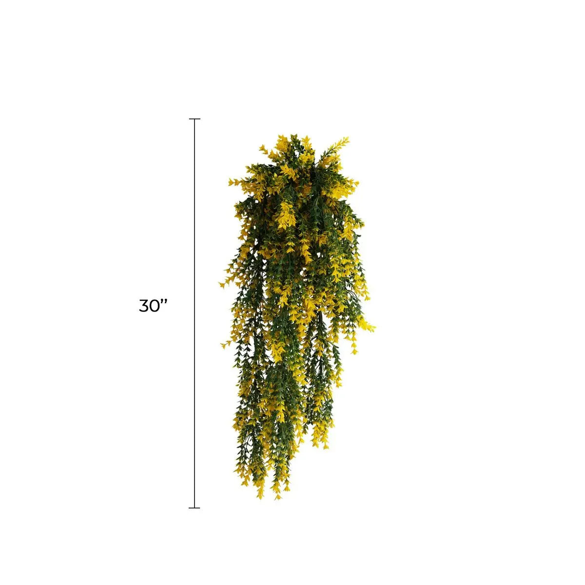 Artificial Hanging Yellow & Green Willow Leaf Garland Bushes UV Resistant & Fire Rated | 7.8in x 30in (20cm x 76cm Each)