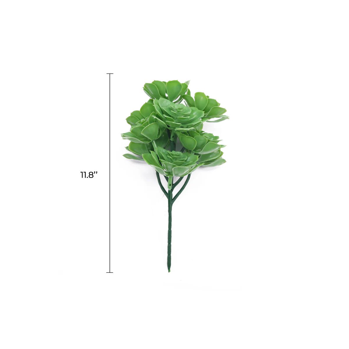 Set of 5 Faux Green Aeoniums Succulent Plants (11.8") UV Resistant