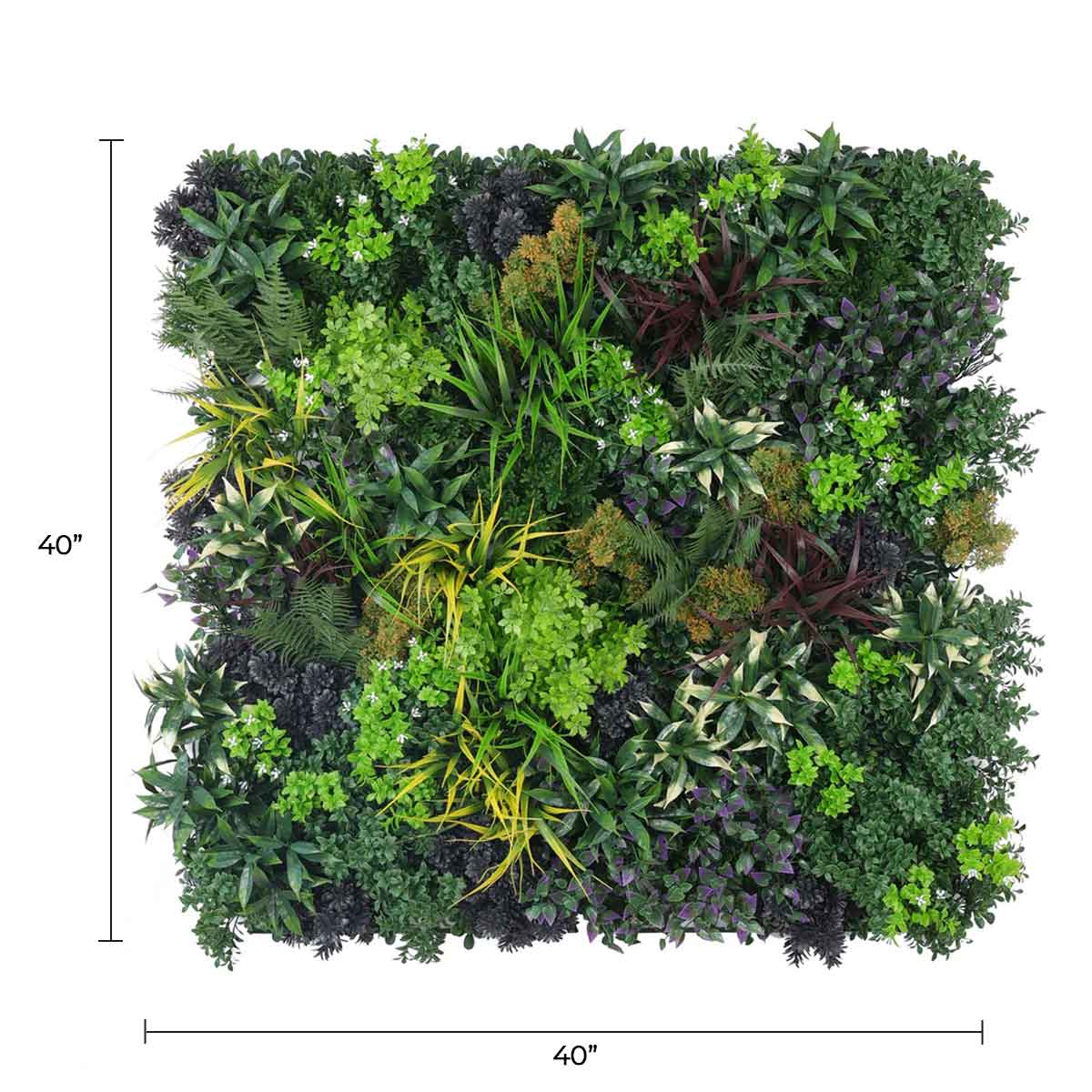 Ultra Luxury Floral Fusion Vertical Garden 40" x 40" 11SQ FT Commercial Grade UV Resistant