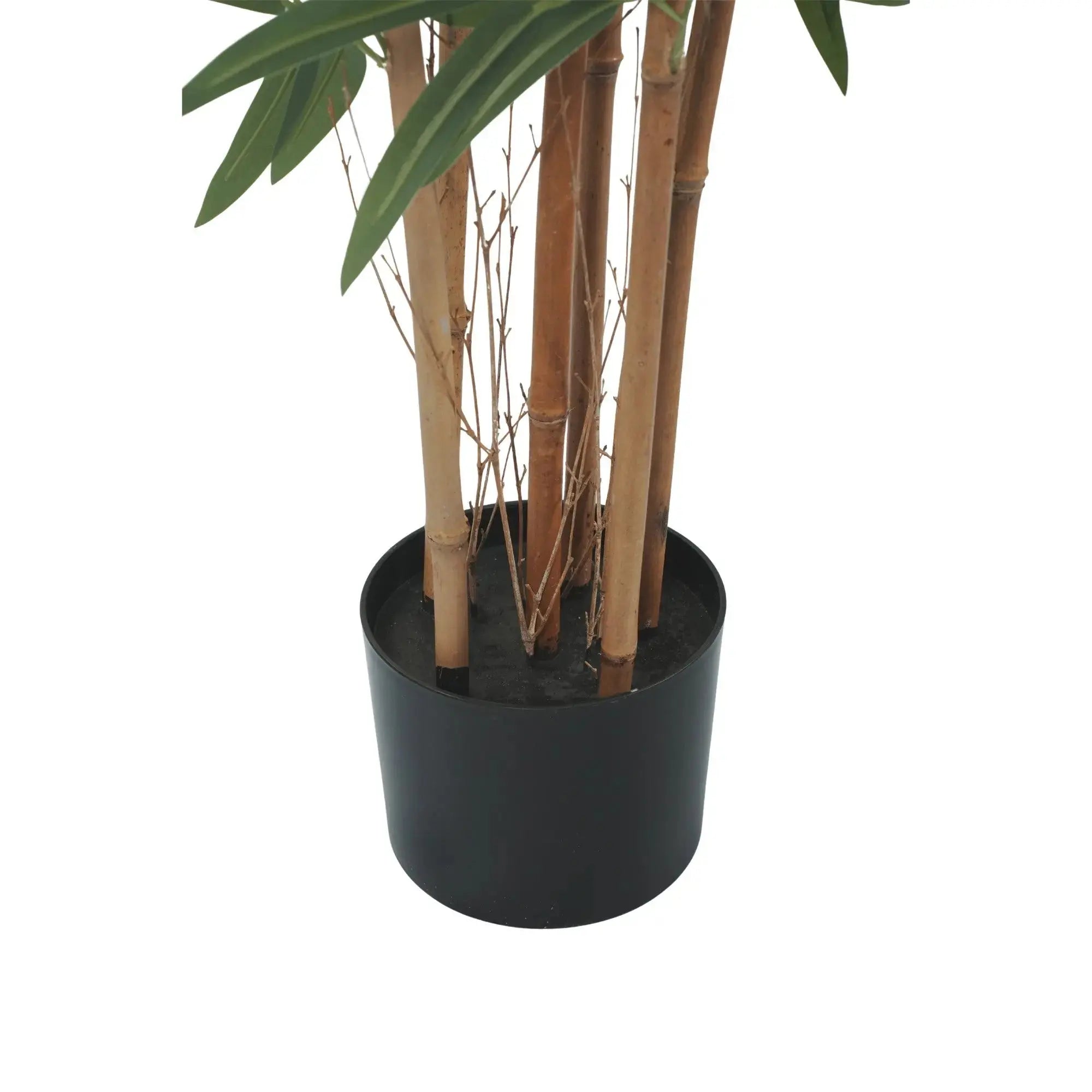 Premium Potted Artificial Bamboo with Natural Trunk 70.9in