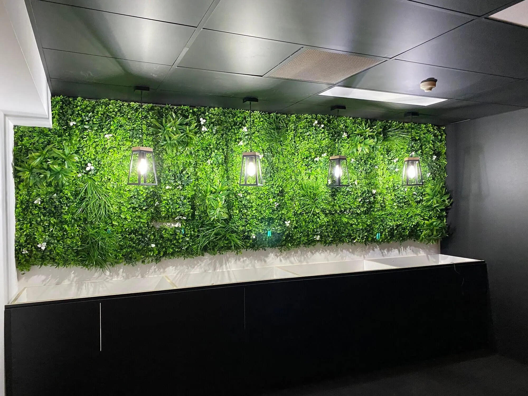 Artificial Vertical Garden Panel in an Office Miami