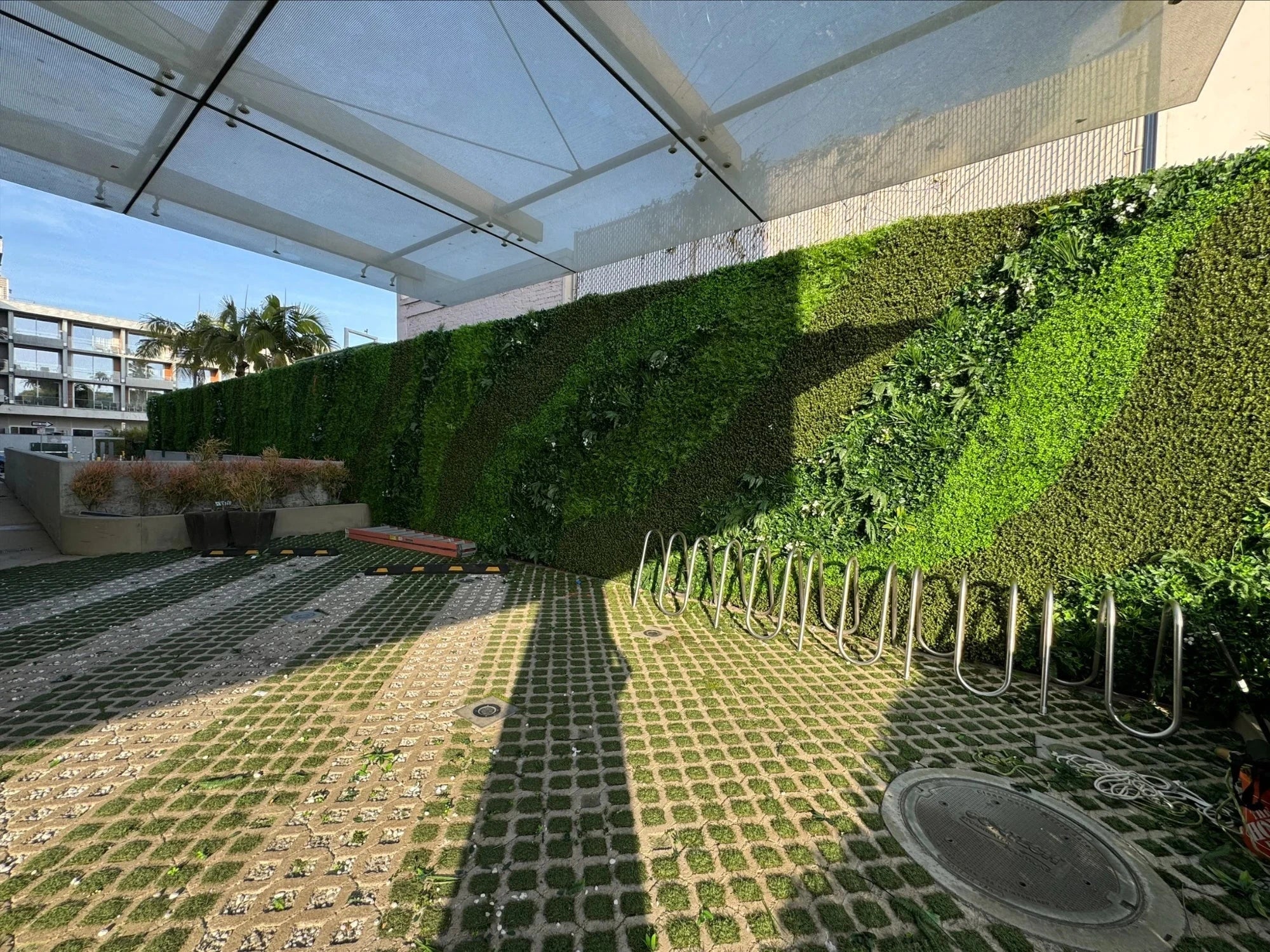 Sample Panel of Snowy White Artificial Vertical Garden (Small Sample) Commercial Grade UV Resistant