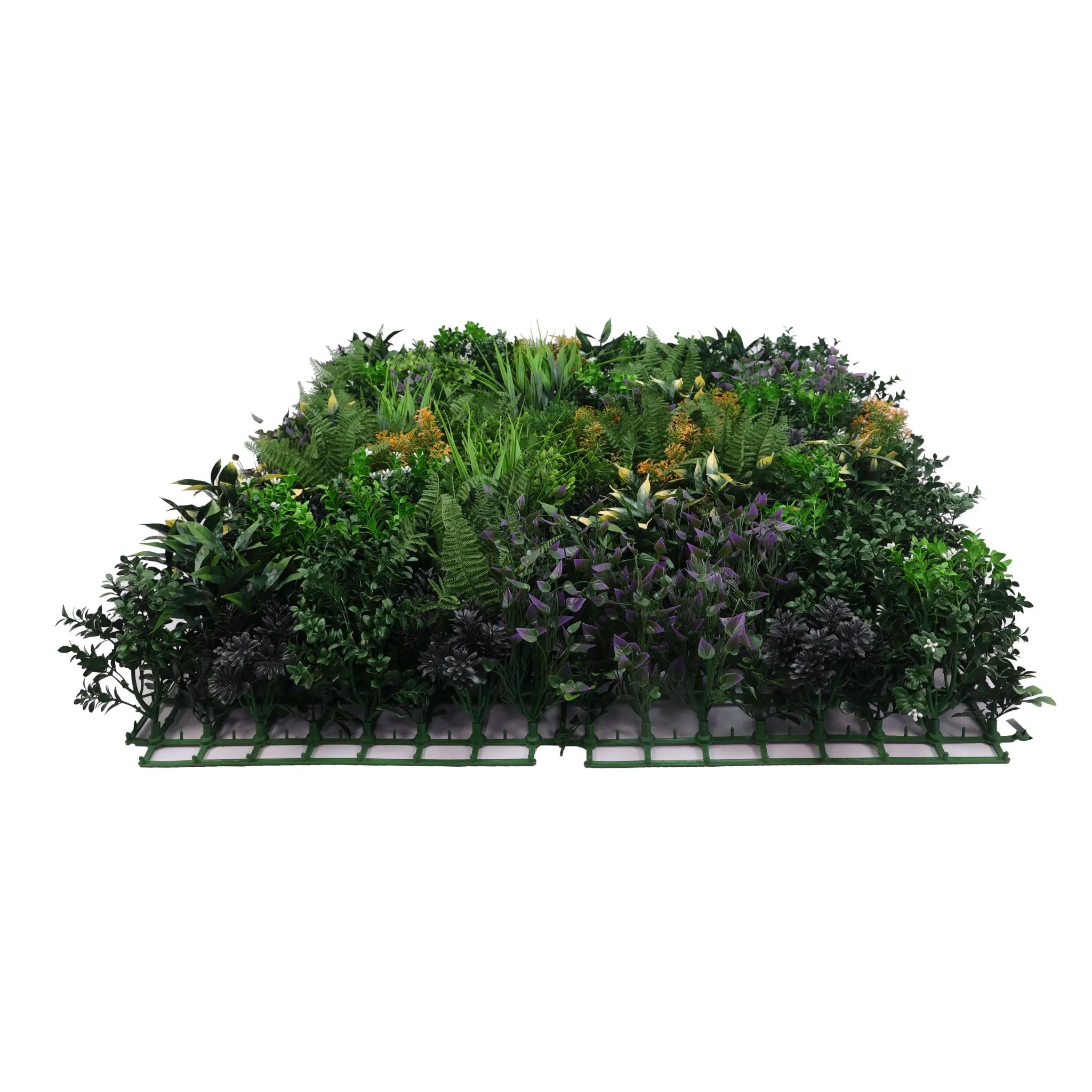Floral Fusion Artificial Green Wall Panel / Vertical Garden 40" x 40" 11 SQ FT UV Resistant NFPA