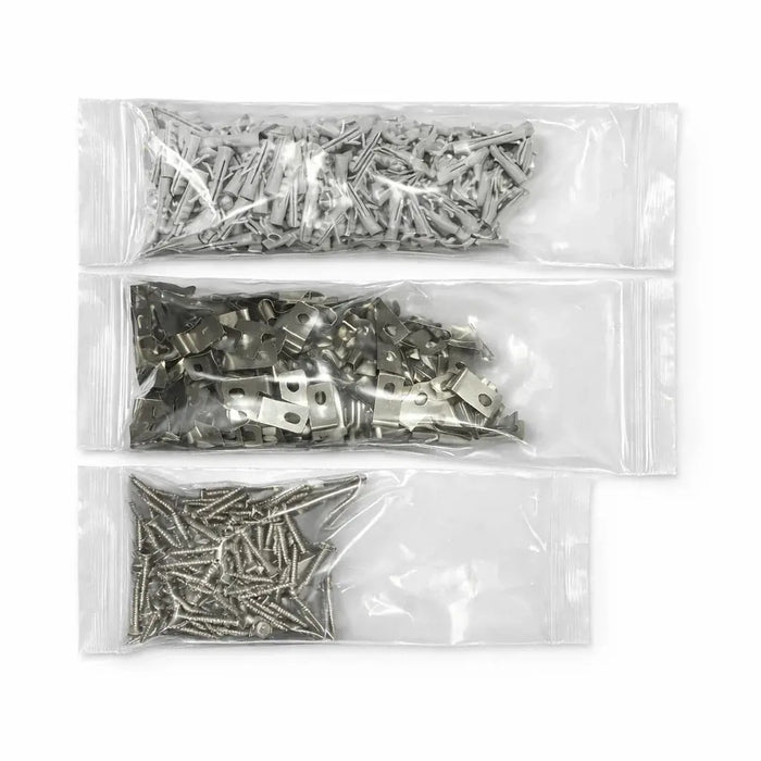 Artificial Green Wall Metal Panel Install Set (Screw, Plug and Clips) 100 Pieces