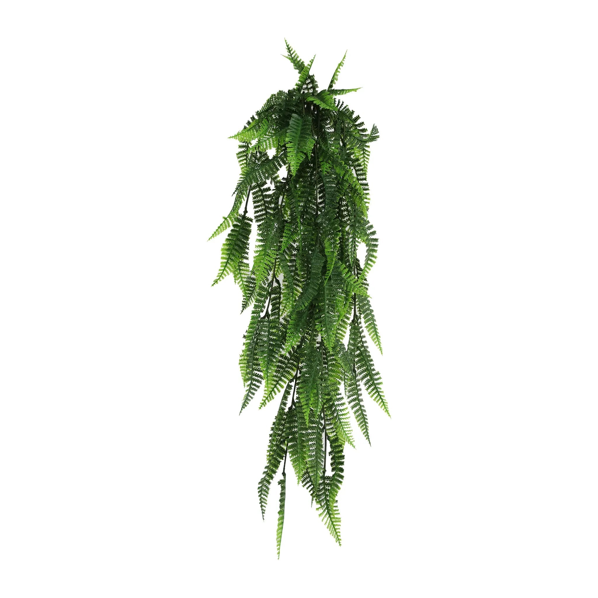 Artificial Hanging Fern Garland Bushes (UV Resistant & Fire Rated | 7.1in x 30in | 18cm x 76cm Each)