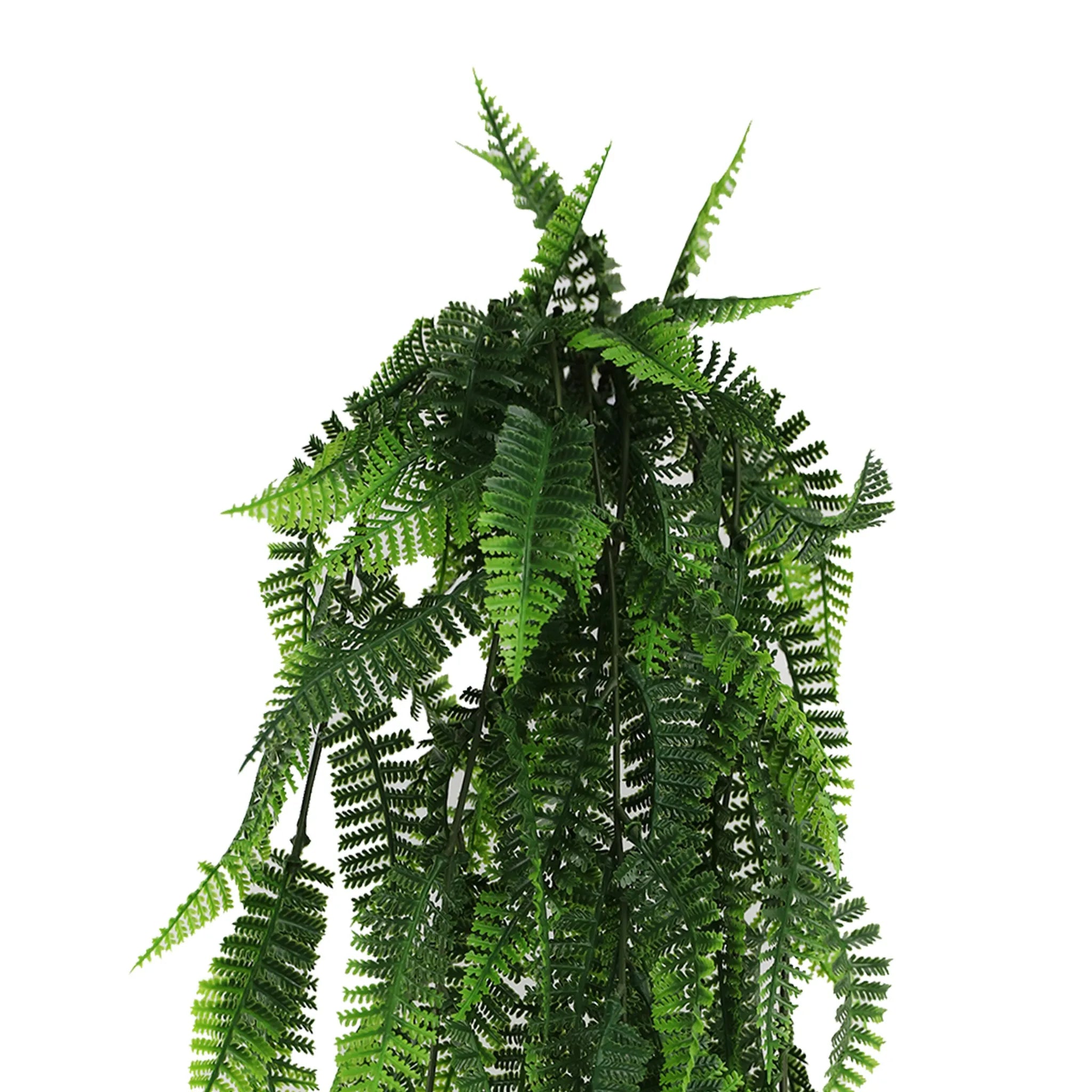 Artificial Hanging Fern Garland Bushes (UV Resistant & Fire Rated | 7.1in x 30in | 18cm x 76cm Each)