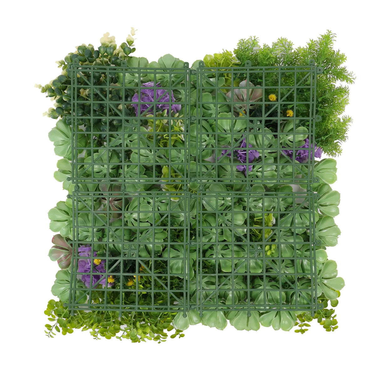 Artificial Dense Succulent Green Wall / Vertical Garden Panel 20" x 20" UV Resistant 