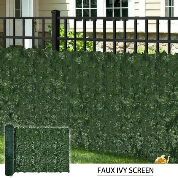 Faux Ivy Privacy Fence Shade Cloth Backing 120"L x 40"H 33SQ FT 