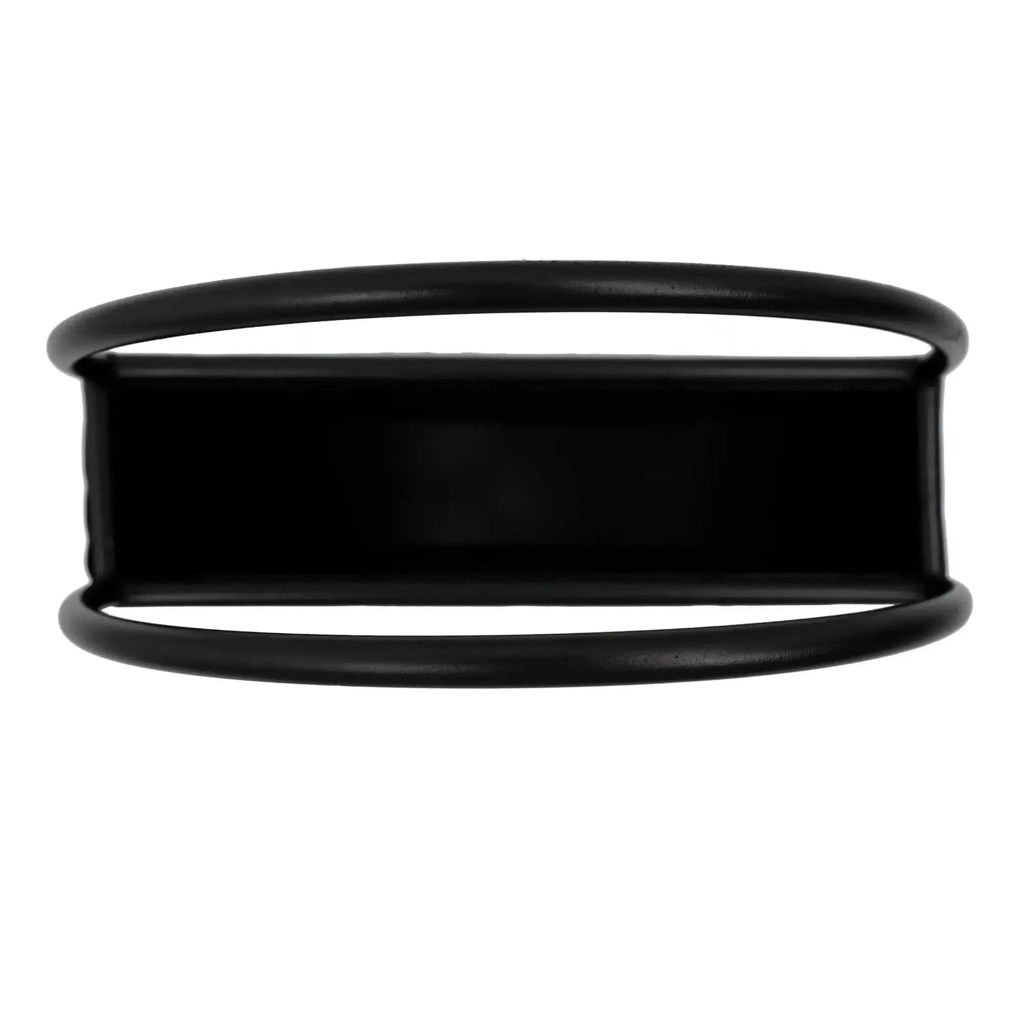 Premium Floating Half Moon / Semi Circle Metal Wall Planter | Onyx Black 35cm / 14" 