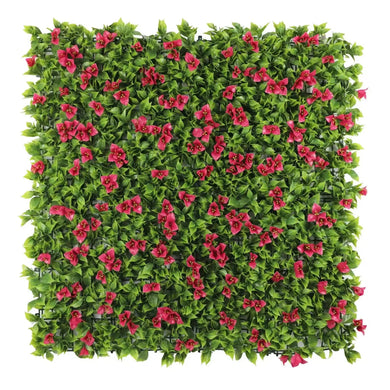 Artificial Flowering Pink Green Wall 40" x 40" 11SQ FT Commercial Grade UV Resistant 
