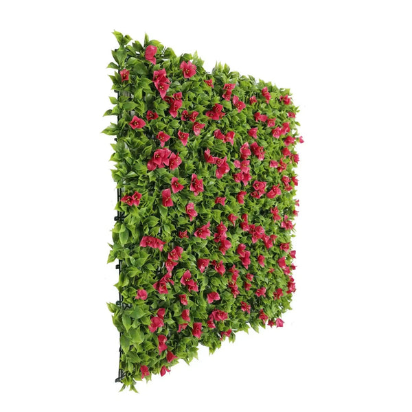 Artificial Flowering Pink Green Wall 40" x 40" 11SQ FT Commercial Grade UV Resistant 