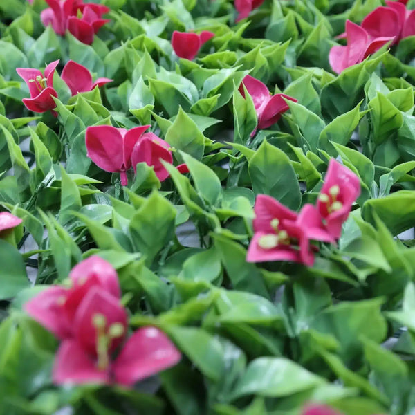 Artificial Flowering Pink Green Wall 40" x 40" 11SQ FT Commercial Grade UV Resistant 