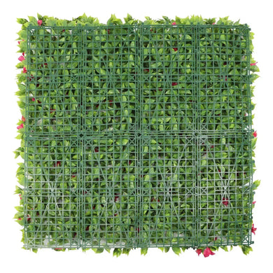 Artificial Flowering Pink Green Wall 40" x 40" 11SQ FT Commercial Grade UV Resistant 
