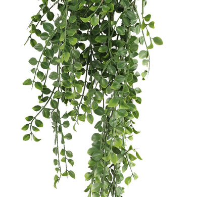 Artificial Hanging Pearls Garland Bushes – Dark Green UV Resistant & Fire Rated | 7.8in x 31in (20cm x 79cm Each) 