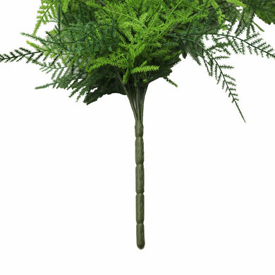 Artificial Hanging Lace Fern Garland Bushes – Vivid Green UV Resistant & Fire Rated | 5.9in x 30in (15cm x 76cm Each) 