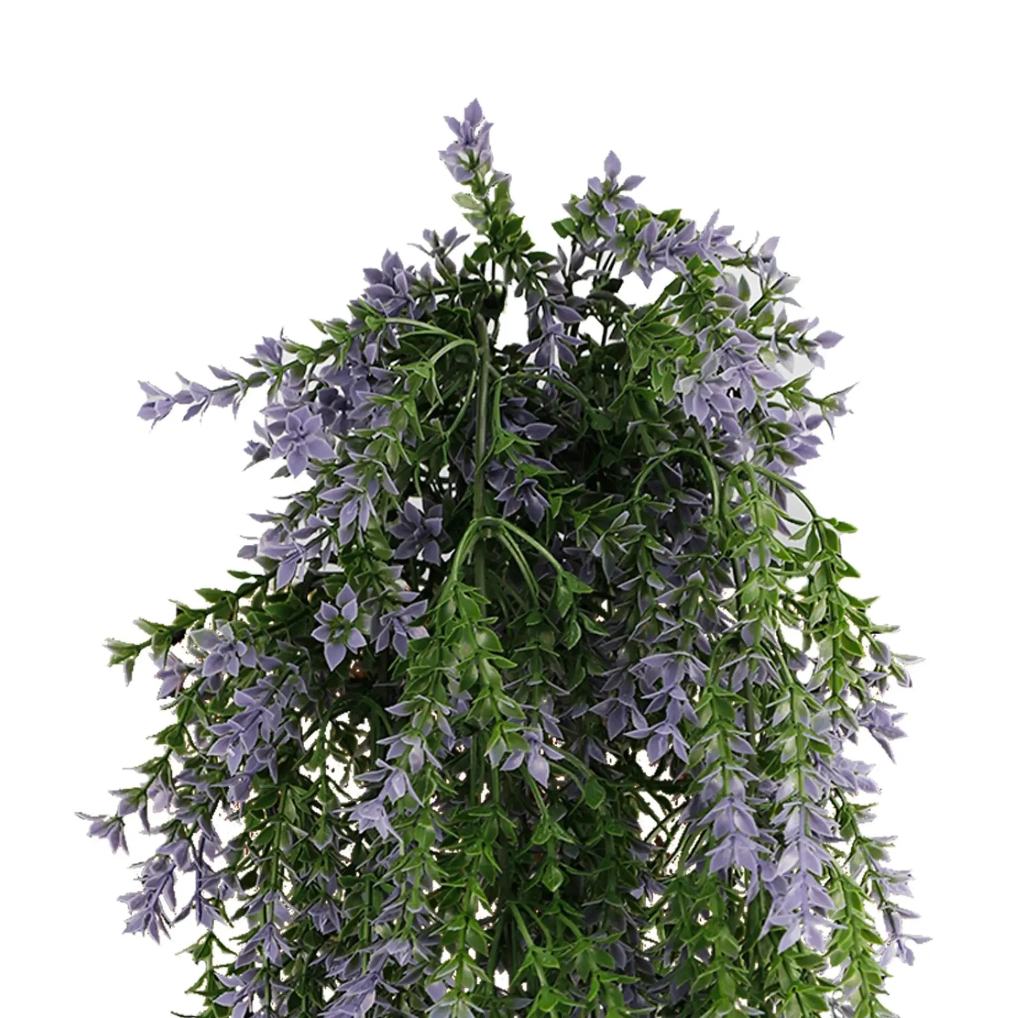 Artificial Hanging Purple & Green Willow Leaf Garland Bushes UV Resistant & Fire Rated | 7.8in x 30in (20cm x 76cm Each) 