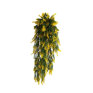 Artificial Hanging Yellow & Green Willow Leaf Garland Bushes UV Resistant & Fire Rated | 7.8in x 30in (20cm x 76cm Each) 