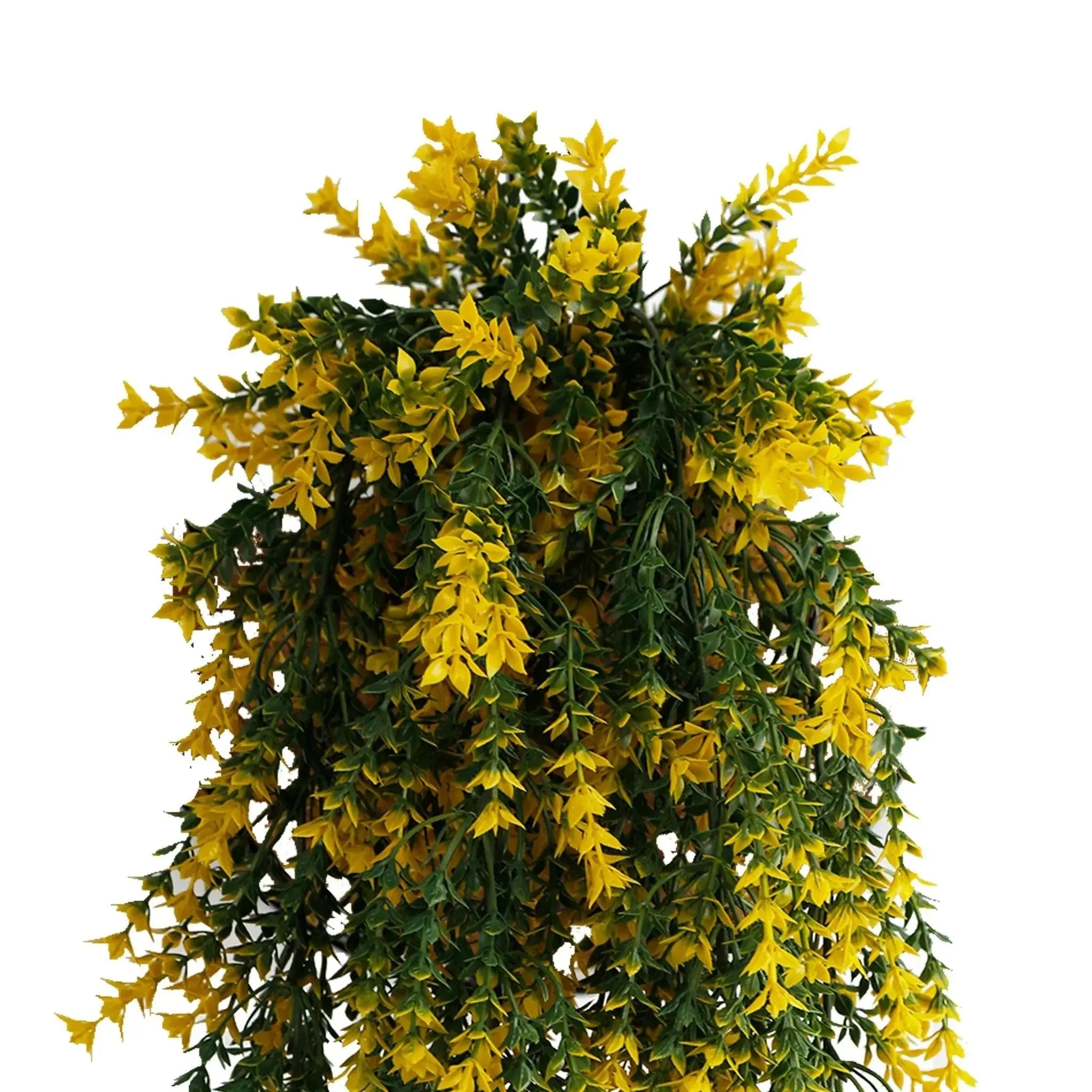 Artificial Hanging Yellow & Green Willow Leaf Garland Bushes UV Resistant & Fire Rated | 7.8in x 30in (20cm x 76cm Each) 