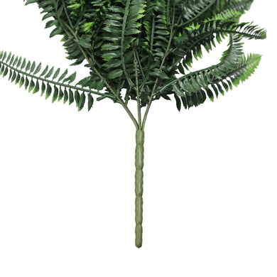 Artificial Hanging Dense Boston Fern Garland Bushes UV Resistant & Fire Rated | 10.6in x 33in (27cm x 84cm Each) 
