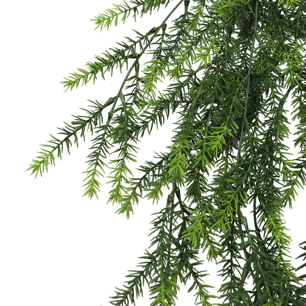 Artificial Hanging Cedar Vine Garland Bushes UV Resistant & Fire Rated | 7.8in x 30in (20cm x 76cm Each) 