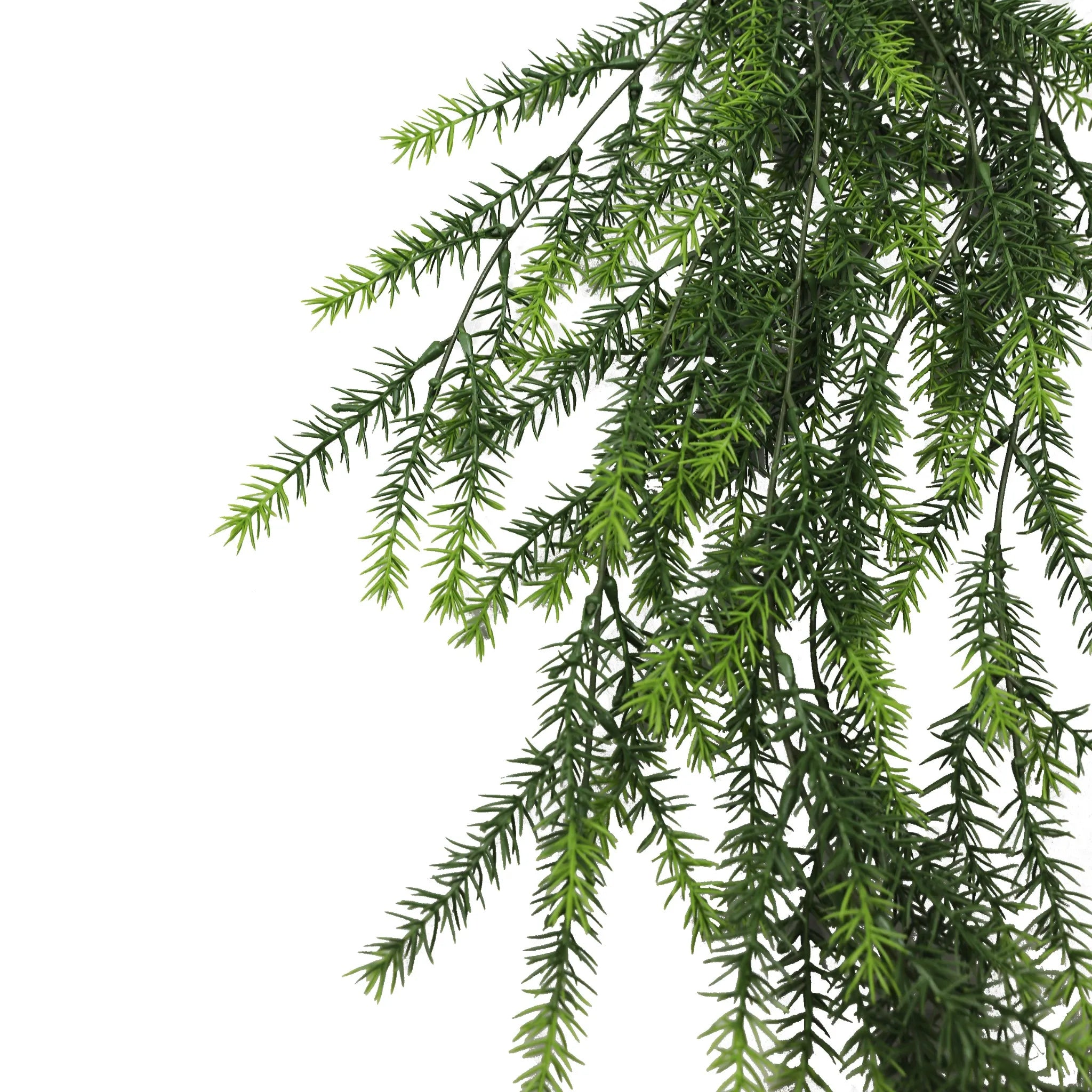 Artificial Hanging Cedar Vine Garland Bushes UV Resistant & Fire Rated | 7.8in x 30in (20cm x 76cm Each)