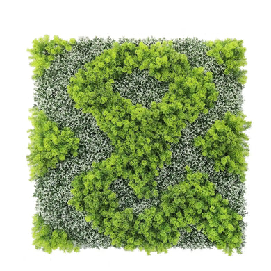 Natural Green and White Artificial Moss / Green Wall UV Resistant 40" x 40" 