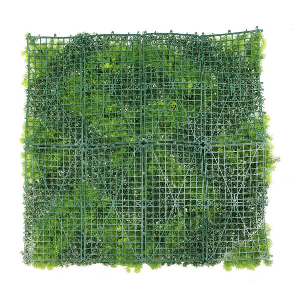 Natural Green and White Artificial Moss / Green Wall UV Resistant 40" x 40" 