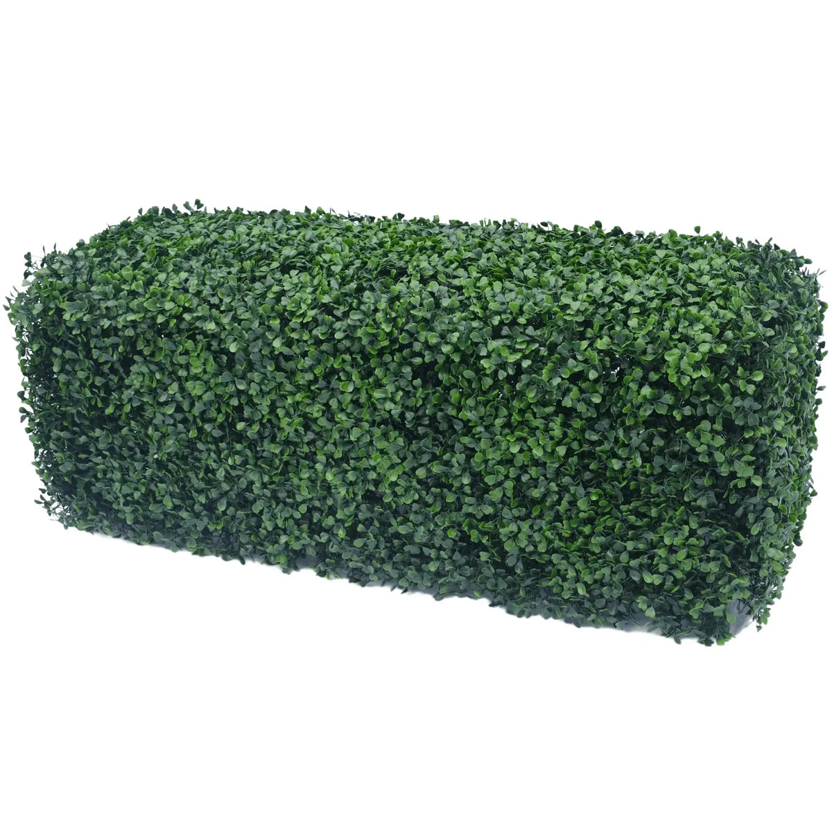 Dark Artificial Boxwood Hedge 40"L x 10"H Commercial Grade UV Resistant 
