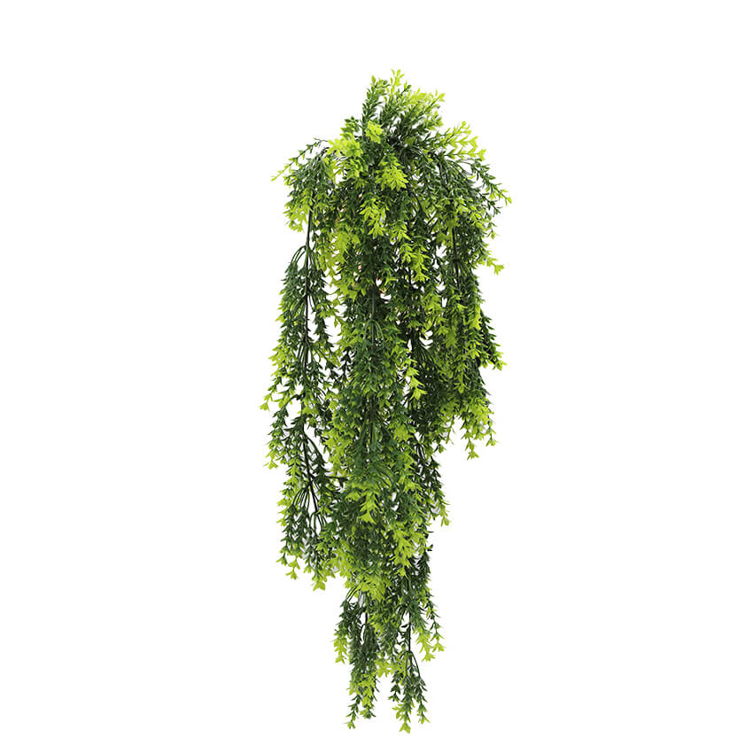 Artificial Hanging Vivid Green Dense Fern Plant 30" UV Resistant 