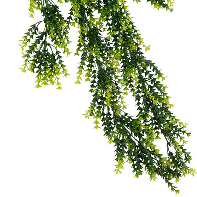 Artificial Hanging Vivid Green Dense Fern Plant 30" UV Resistant 