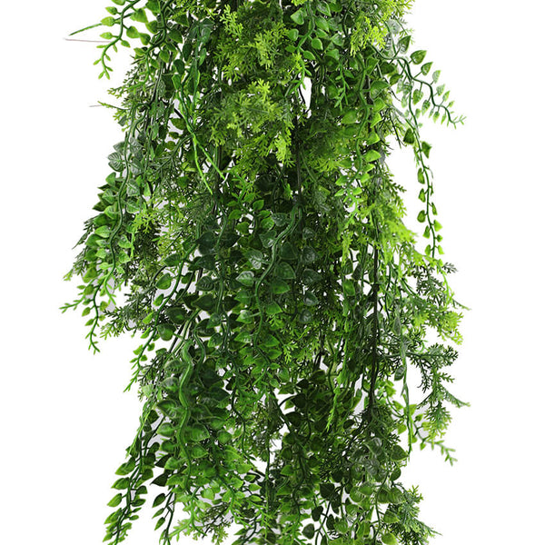 Artificial Hanging Dense Fern Plant Tropical Green 30" UV Resistant 