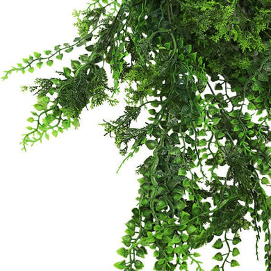 Artificial Hanging Dense Fern Plant Tropical Green 30" UV Resistant 