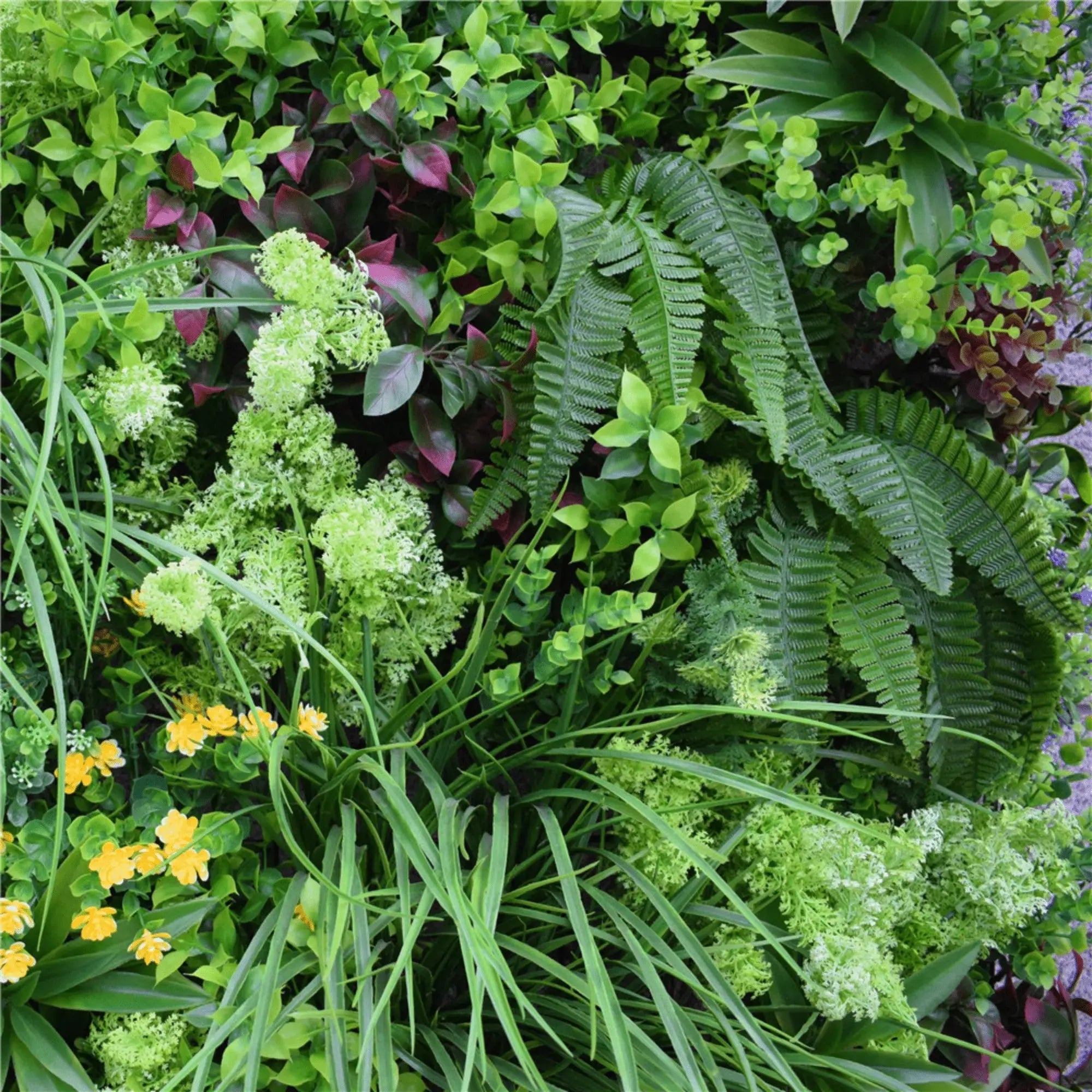 Sample Panel of Country Fern Artificial Vertical Garden (Small Sample) Commercial Grade UV Resistant 