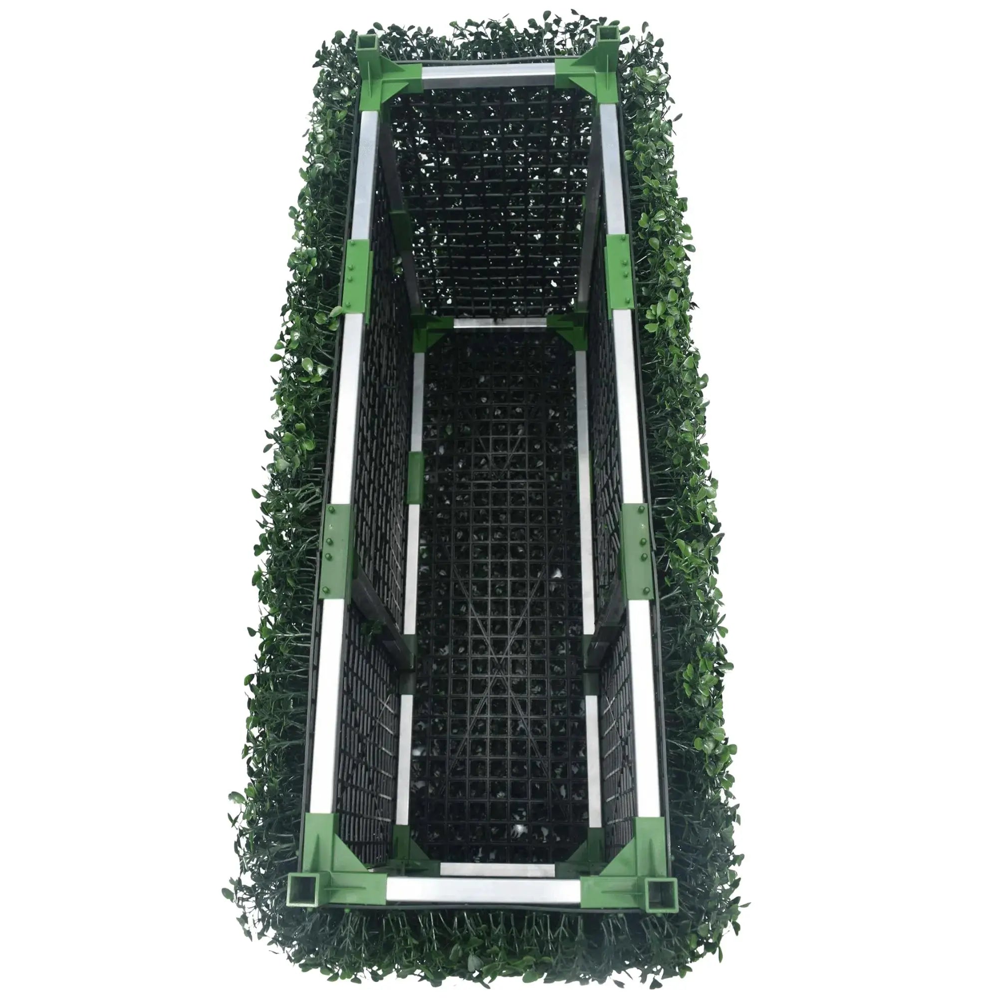 Dark Artificial Boxwood Hedge 40"L x 10"H Commercial Grade UV Resistant 