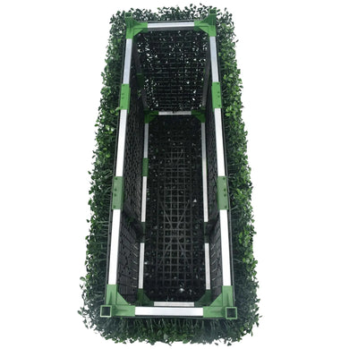 Dark Artificial Boxwood Hedge 40"L x 10"H Commercial Grade UV Resistant 