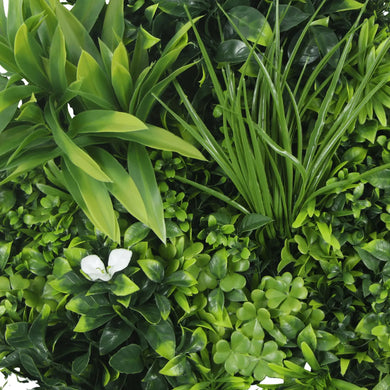 Luxury Artificial Green Wall Plant Wall Circle 30" White Frame UV Resistant 