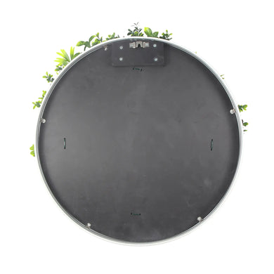 Luxury Artificial Green Wall Plant Wall Circle 30" White Frame UV Resistant 